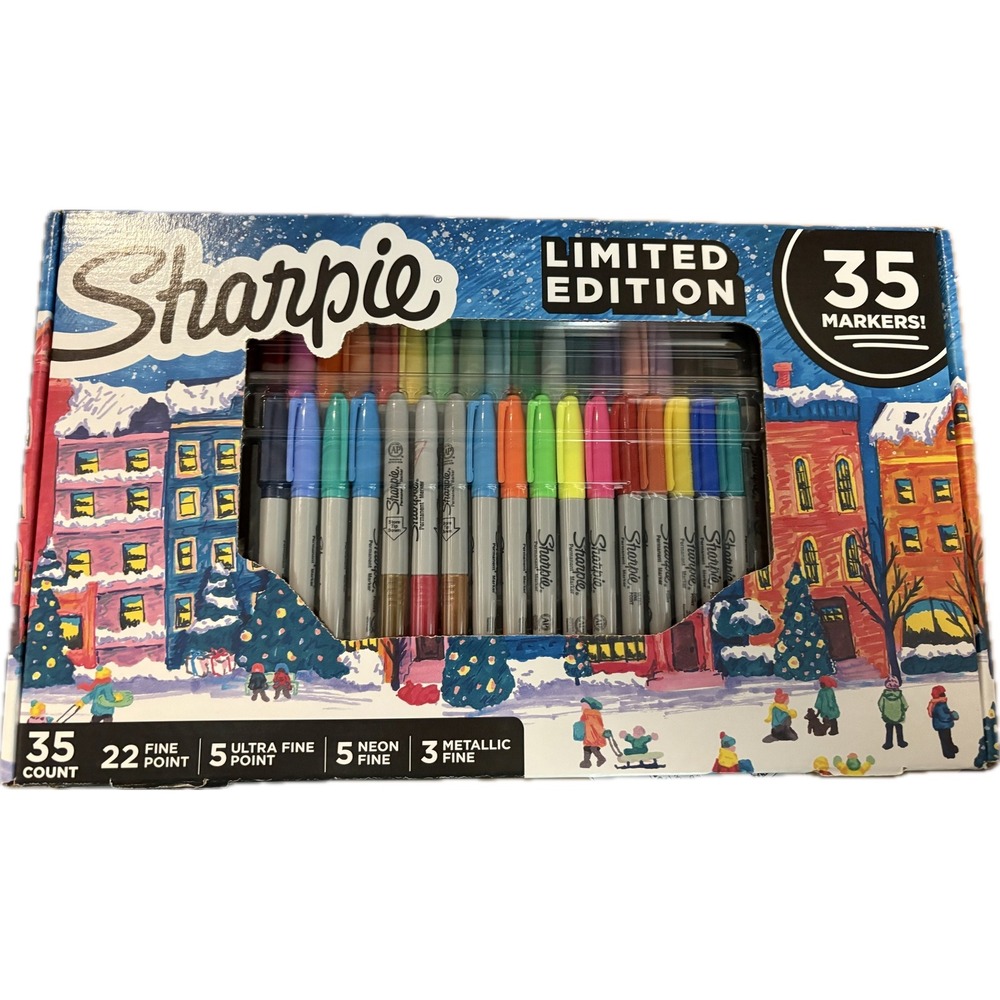 Sharpie Limited Edition 35 Count Permanent Markers Fine Ultra Fine Neon Metallic
